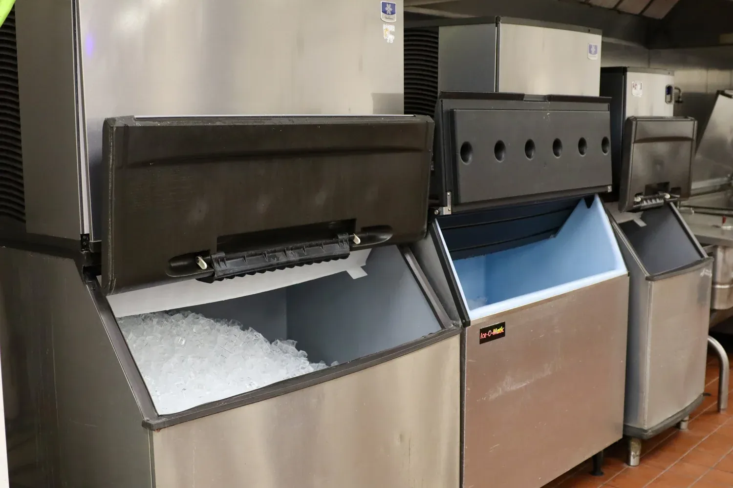 Three ice machines, 2,000 lb of ice a day